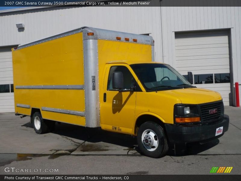 Yellow / Medium Pewter 2007 GMC Savana Cutaway 3500 Commercial Cargo Van