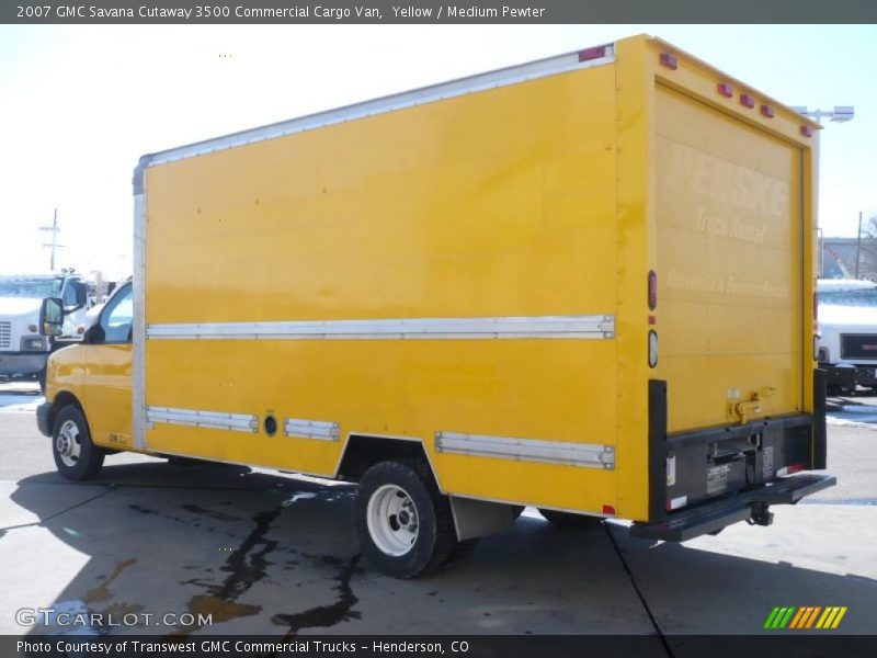 Yellow / Medium Pewter 2007 GMC Savana Cutaway 3500 Commercial Cargo Van