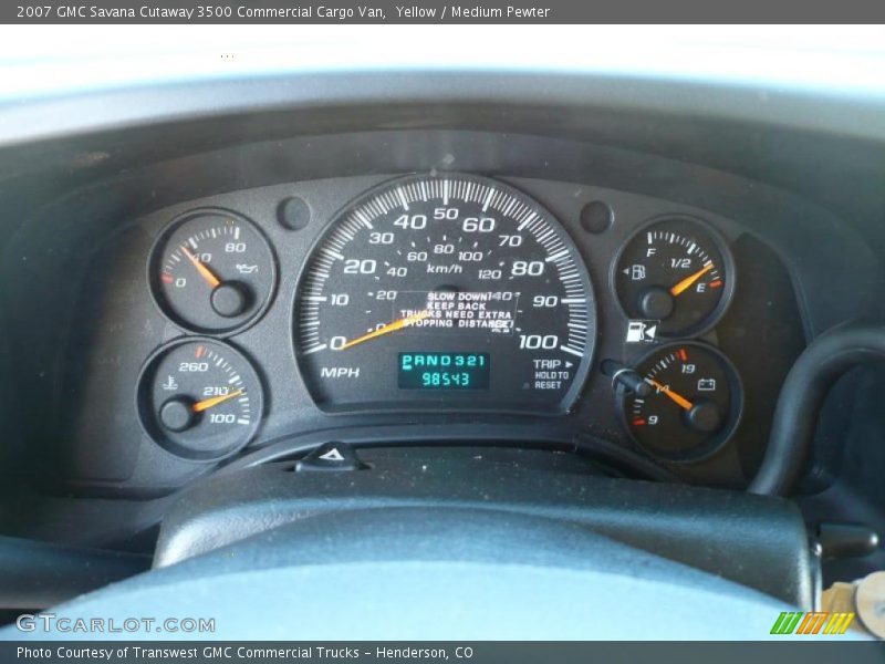 Yellow / Medium Pewter 2007 GMC Savana Cutaway 3500 Commercial Cargo Van