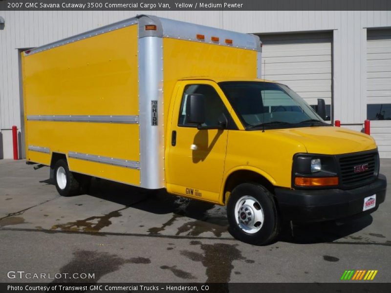 Yellow / Medium Pewter 2007 GMC Savana Cutaway 3500 Commercial Cargo Van