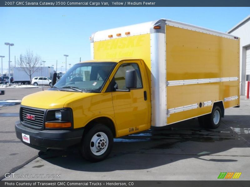 Yellow / Medium Pewter 2007 GMC Savana Cutaway 3500 Commercial Cargo Van