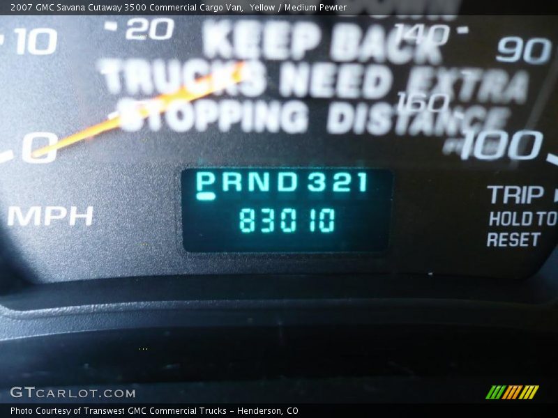 Yellow / Medium Pewter 2007 GMC Savana Cutaway 3500 Commercial Cargo Van