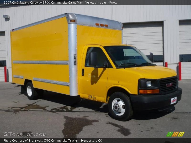 Yellow / Medium Pewter 2007 GMC Savana Cutaway 3500 Commercial Cargo Van
