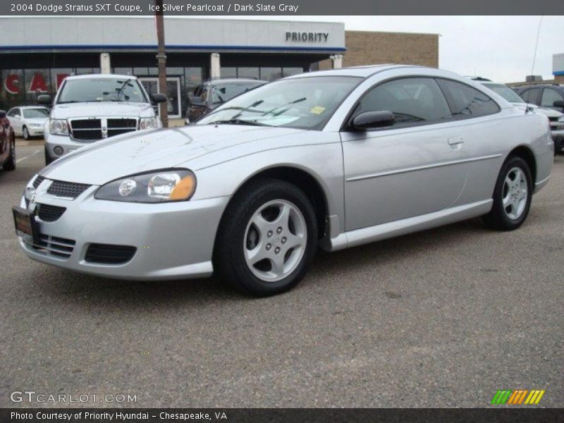 Ice Silver Pearlcoat / Dark Slate Gray 2004 Dodge Stratus SXT Coupe