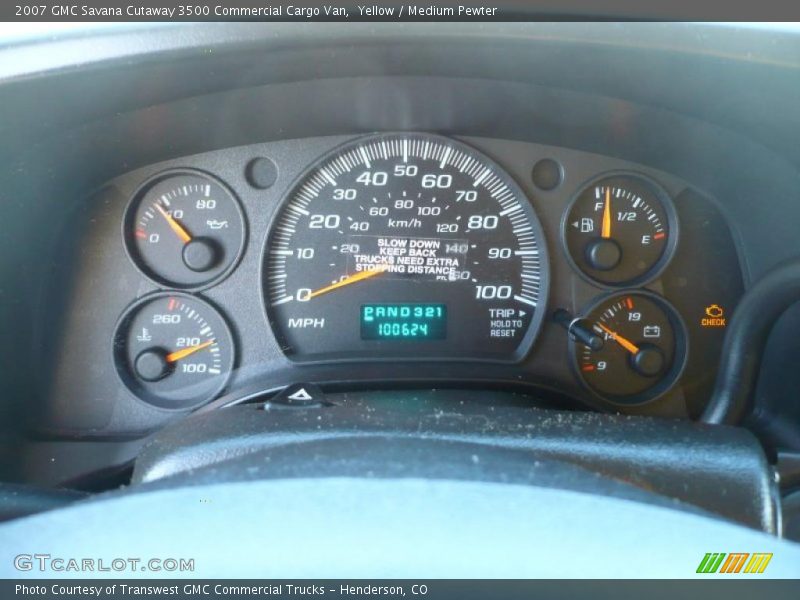 Yellow / Medium Pewter 2007 GMC Savana Cutaway 3500 Commercial Cargo Van