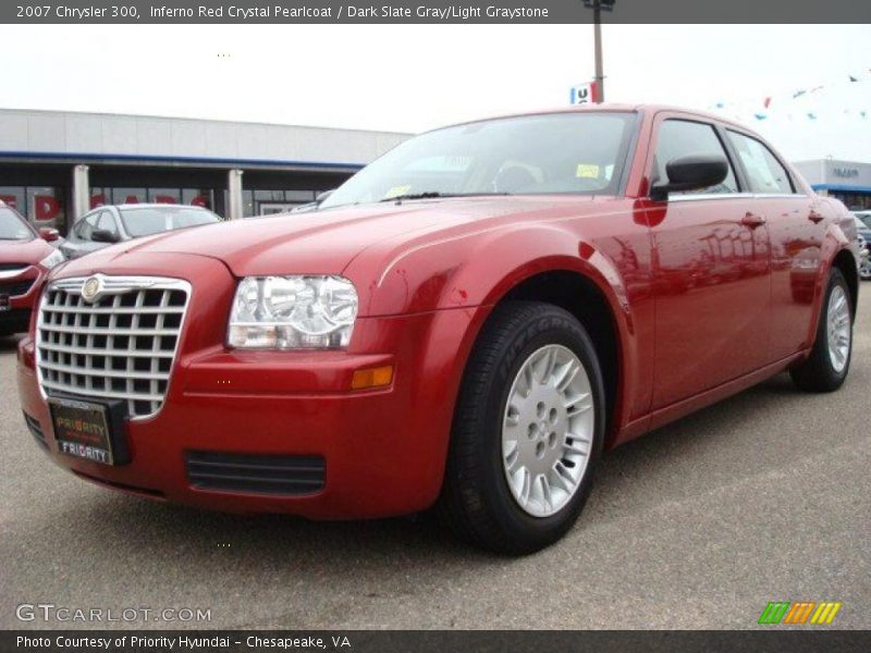 Inferno Red Crystal Pearlcoat / Dark Slate Gray/Light Graystone 2007 Chrysler 300