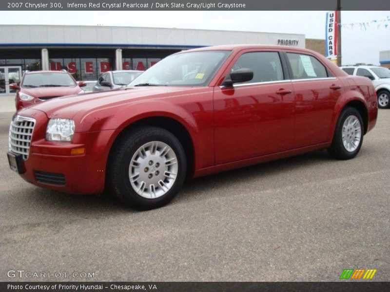 Inferno Red Crystal Pearlcoat / Dark Slate Gray/Light Graystone 2007 Chrysler 300