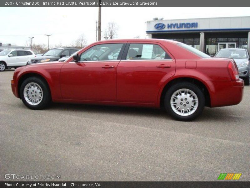 Inferno Red Crystal Pearlcoat / Dark Slate Gray/Light Graystone 2007 Chrysler 300