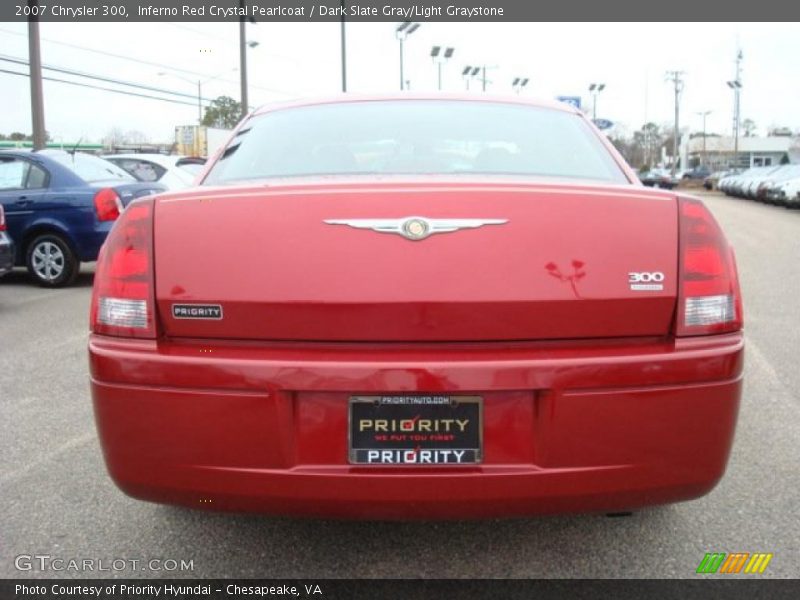 Inferno Red Crystal Pearlcoat / Dark Slate Gray/Light Graystone 2007 Chrysler 300