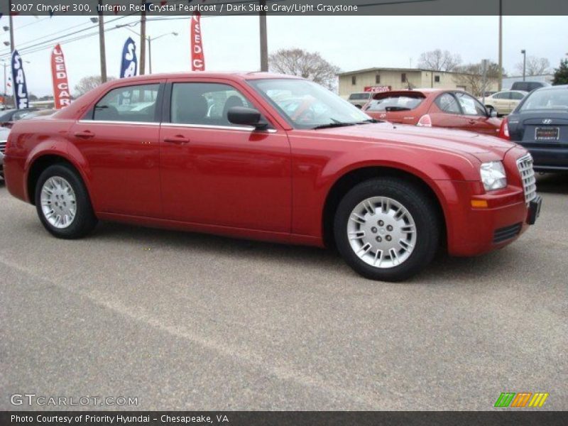 Inferno Red Crystal Pearlcoat / Dark Slate Gray/Light Graystone 2007 Chrysler 300