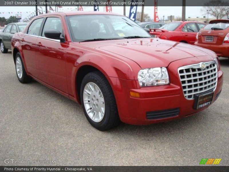 Inferno Red Crystal Pearlcoat / Dark Slate Gray/Light Graystone 2007 Chrysler 300