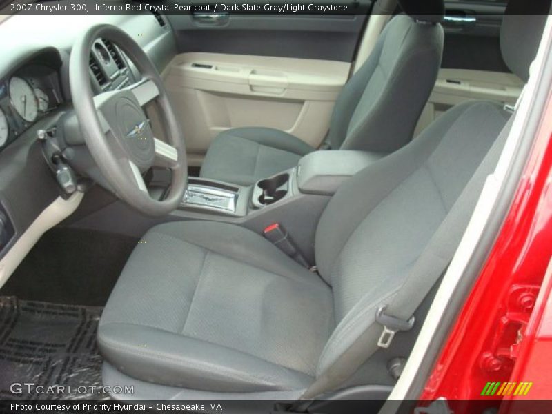 Inferno Red Crystal Pearlcoat / Dark Slate Gray/Light Graystone 2007 Chrysler 300
