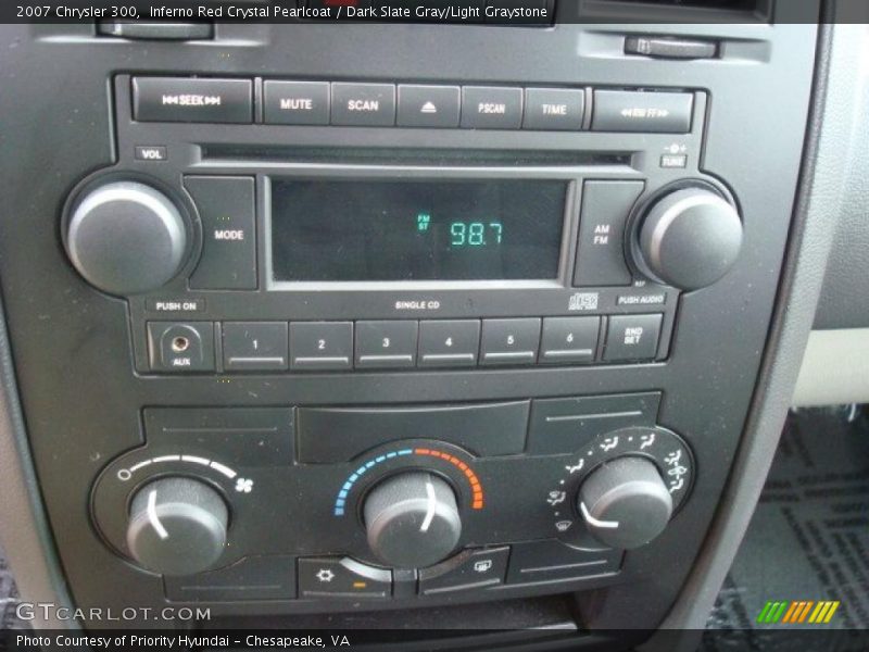 Inferno Red Crystal Pearlcoat / Dark Slate Gray/Light Graystone 2007 Chrysler 300