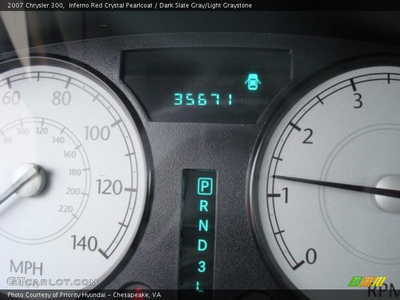 Inferno Red Crystal Pearlcoat / Dark Slate Gray/Light Graystone 2007 Chrysler 300