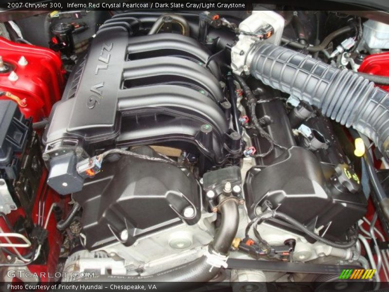 Inferno Red Crystal Pearlcoat / Dark Slate Gray/Light Graystone 2007 Chrysler 300
