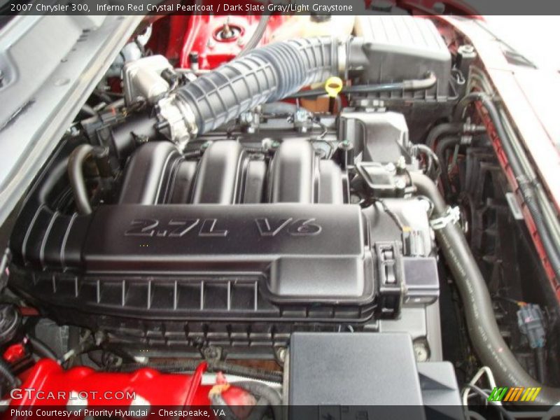 Inferno Red Crystal Pearlcoat / Dark Slate Gray/Light Graystone 2007 Chrysler 300