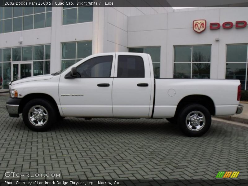 Bright White / Taupe 2003 Dodge Ram 2500 ST Quad Cab