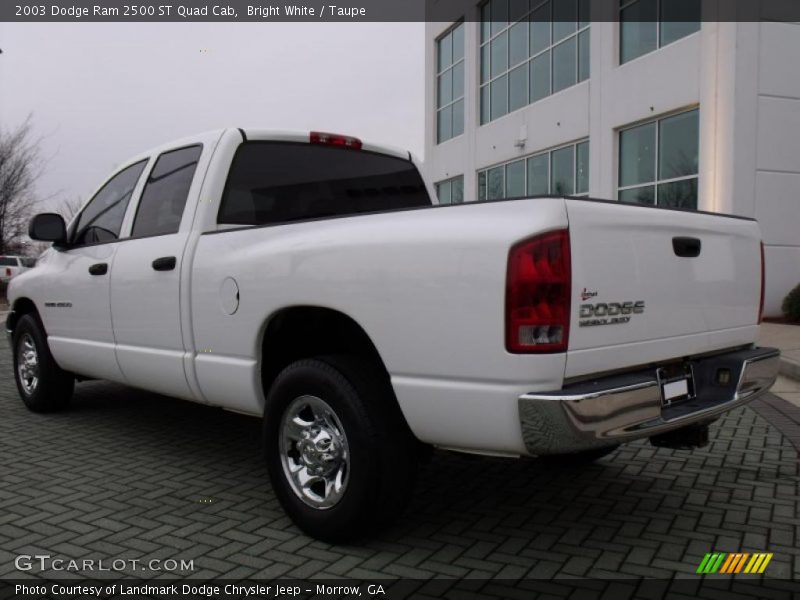 Bright White / Taupe 2003 Dodge Ram 2500 ST Quad Cab