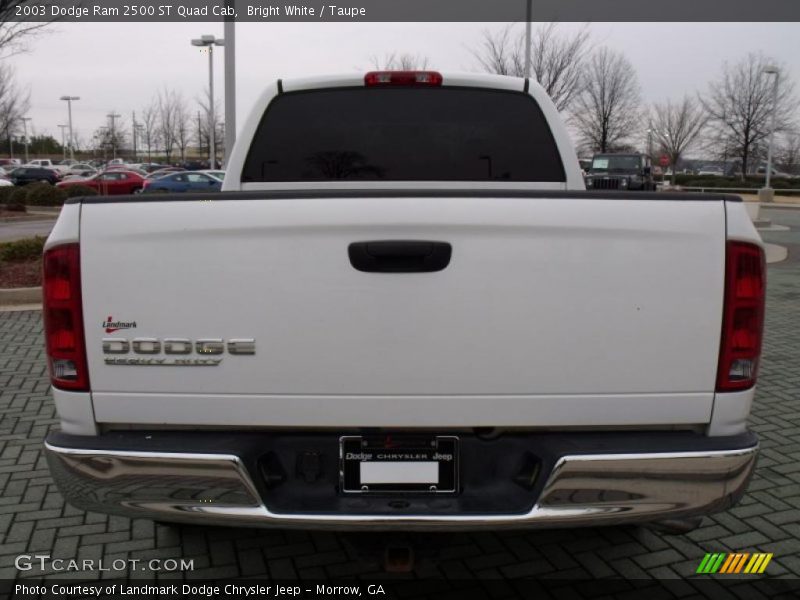 Bright White / Taupe 2003 Dodge Ram 2500 ST Quad Cab