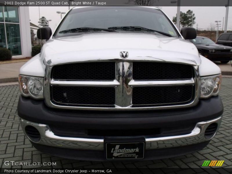 Bright White / Taupe 2003 Dodge Ram 2500 ST Quad Cab