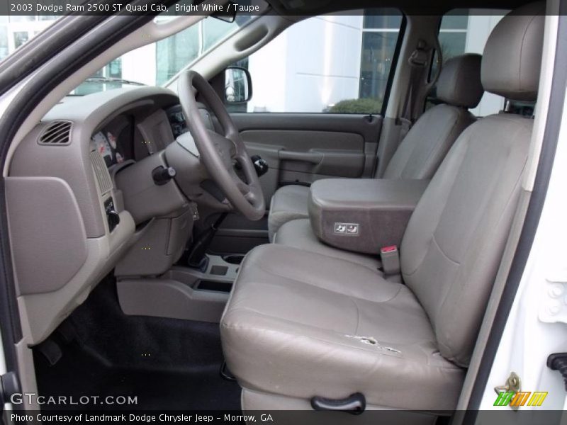 Bright White / Taupe 2003 Dodge Ram 2500 ST Quad Cab