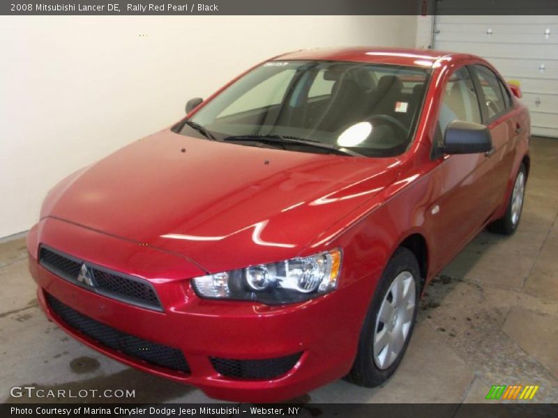 Rally Red Pearl / Black 2008 Mitsubishi Lancer DE