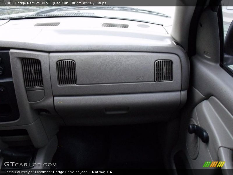 Bright White / Taupe 2003 Dodge Ram 2500 ST Quad Cab