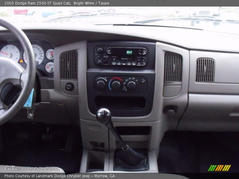 Bright White / Taupe 2003 Dodge Ram 2500 ST Quad Cab
