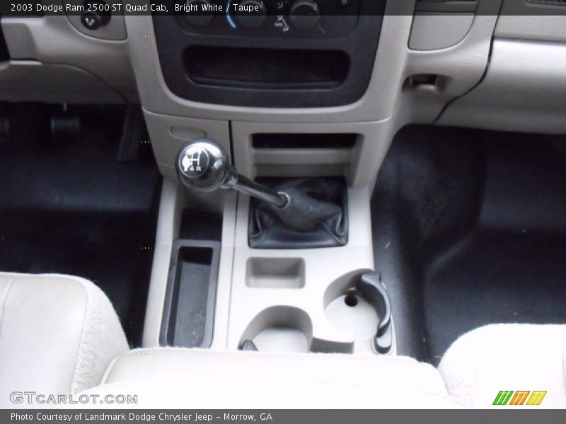 Bright White / Taupe 2003 Dodge Ram 2500 ST Quad Cab