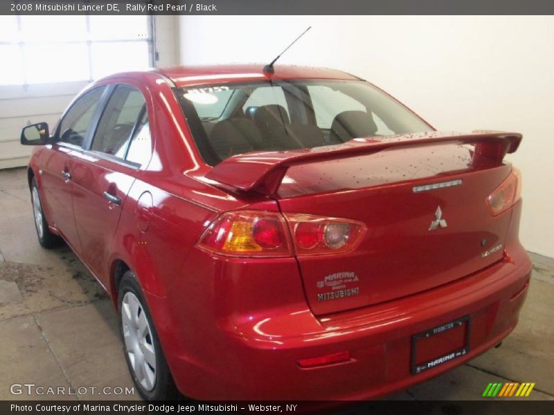 Rally Red Pearl / Black 2008 Mitsubishi Lancer DE