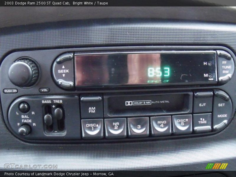 Bright White / Taupe 2003 Dodge Ram 2500 ST Quad Cab