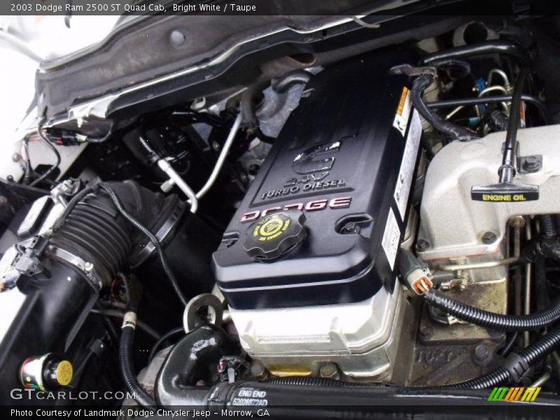 Bright White / Taupe 2003 Dodge Ram 2500 ST Quad Cab