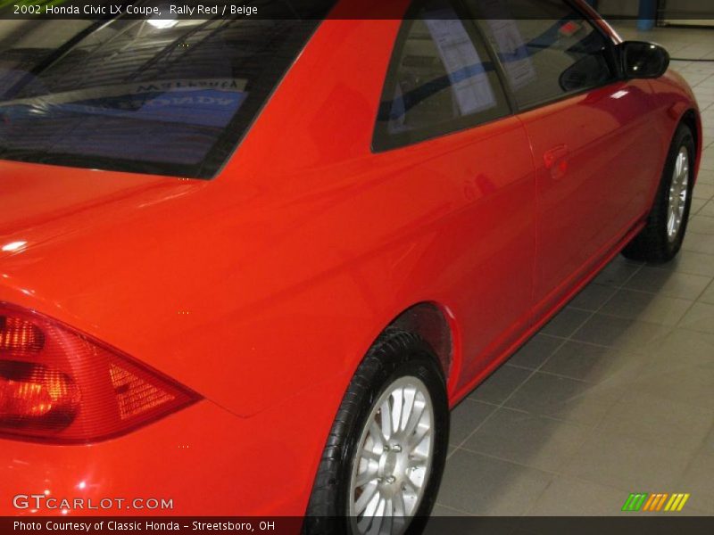 Rally Red / Beige 2002 Honda Civic LX Coupe