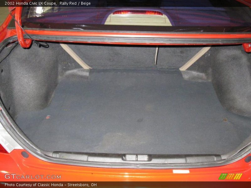 Rally Red / Beige 2002 Honda Civic LX Coupe