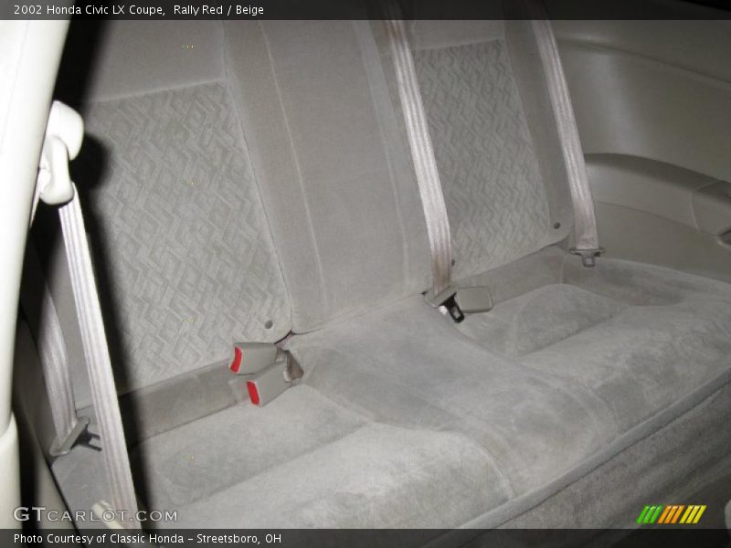 Rally Red / Beige 2002 Honda Civic LX Coupe