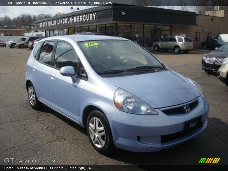 Tidewater Blue Metallic / Black/Grey 2008 Honda Fit Hatchback