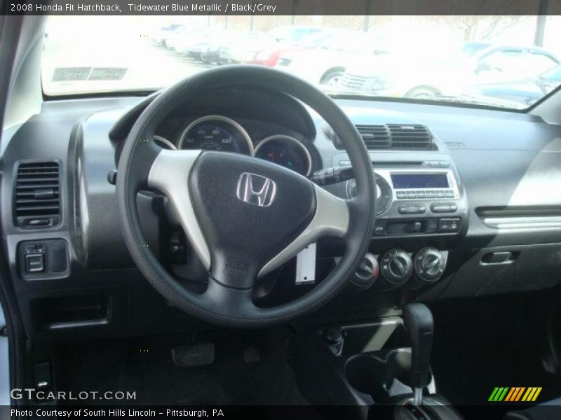 Tidewater Blue Metallic / Black/Grey 2008 Honda Fit Hatchback