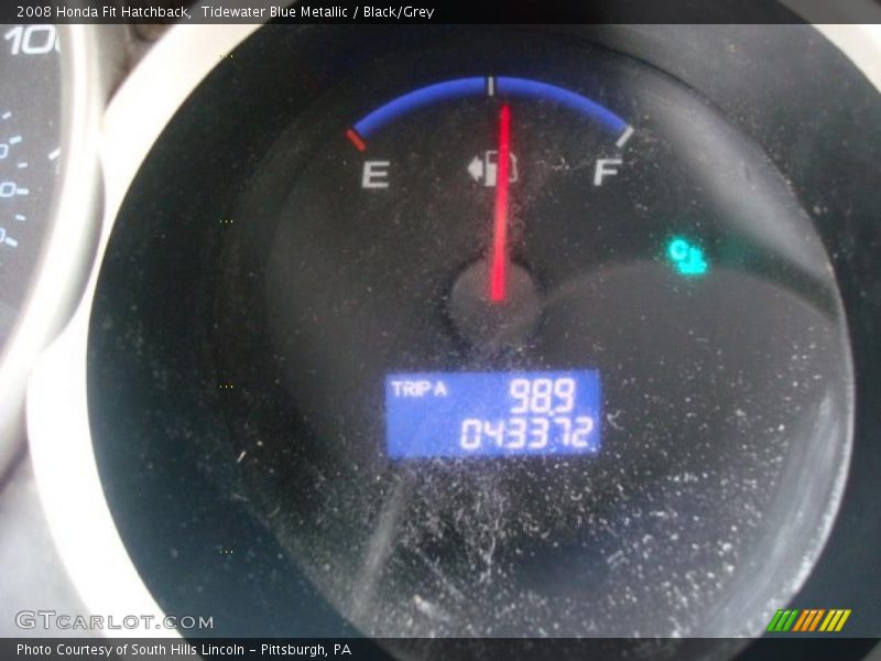 Tidewater Blue Metallic / Black/Grey 2008 Honda Fit Hatchback