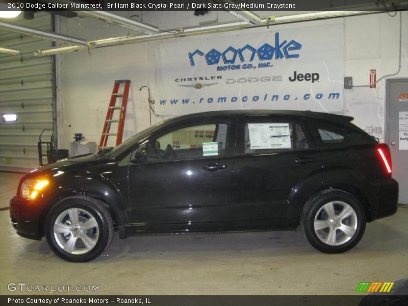 Brilliant Black Crystal Pearl / Dark Slate Gray/Medium Graystone 2010 Dodge Caliber Mainstreet