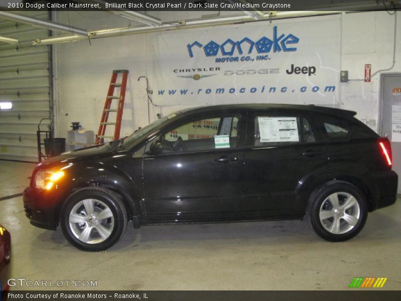 Brilliant Black Crystal Pearl / Dark Slate Gray/Medium Graystone 2010 Dodge Caliber Mainstreet