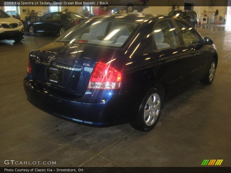 Deep Ocean Blue Metallic / Black 2009 Kia Spectra LX Sedan