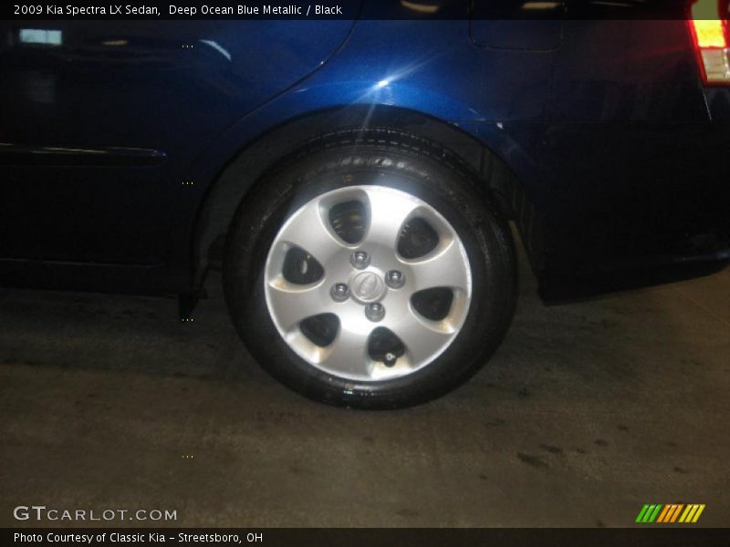 Deep Ocean Blue Metallic / Black 2009 Kia Spectra LX Sedan