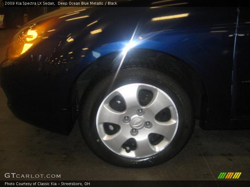 Deep Ocean Blue Metallic / Black 2009 Kia Spectra LX Sedan