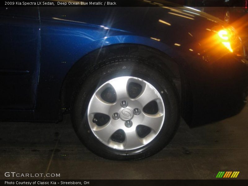 Deep Ocean Blue Metallic / Black 2009 Kia Spectra LX Sedan