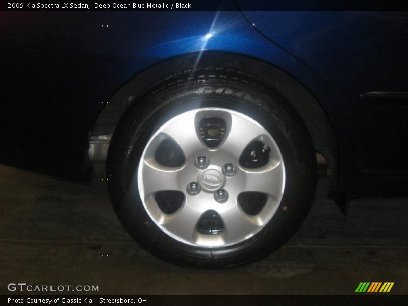 Deep Ocean Blue Metallic / Black 2009 Kia Spectra LX Sedan