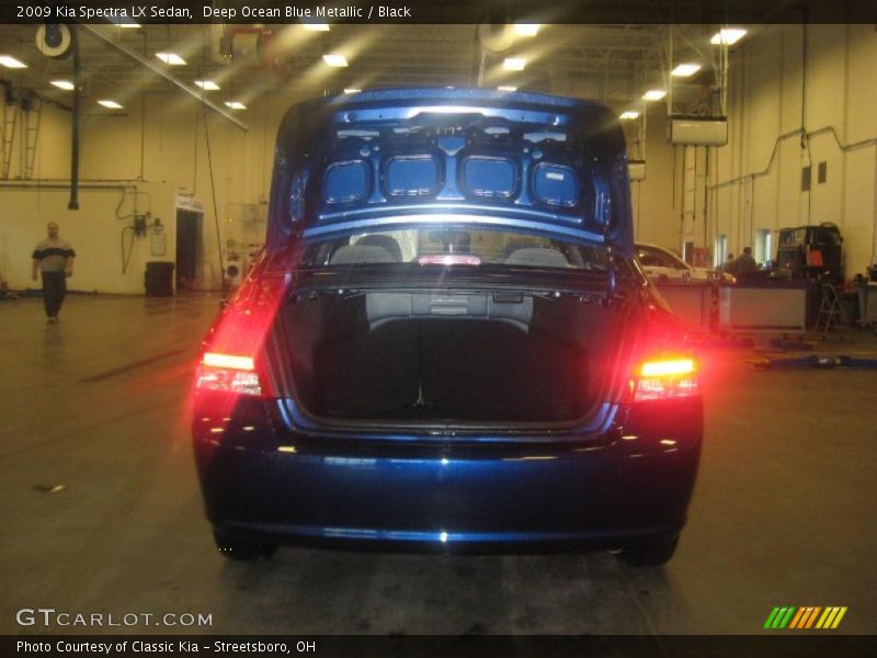 Deep Ocean Blue Metallic / Black 2009 Kia Spectra LX Sedan