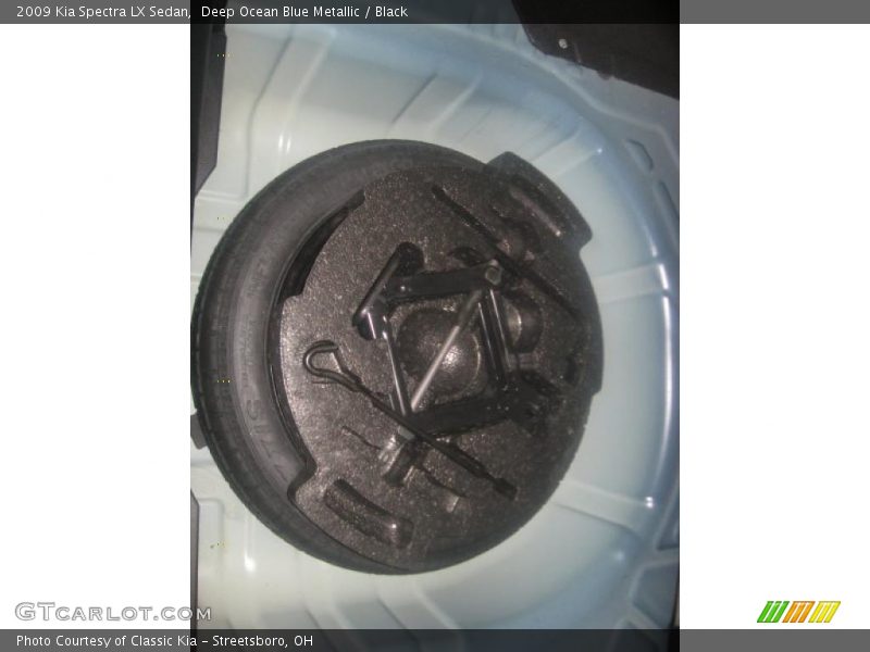 Deep Ocean Blue Metallic / Black 2009 Kia Spectra LX Sedan