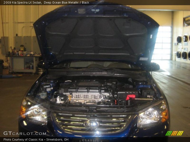 Deep Ocean Blue Metallic / Black 2009 Kia Spectra LX Sedan