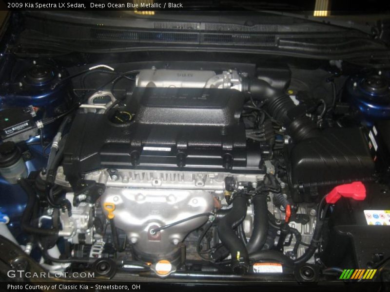 Deep Ocean Blue Metallic / Black 2009 Kia Spectra LX Sedan