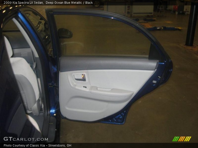 Deep Ocean Blue Metallic / Black 2009 Kia Spectra LX Sedan